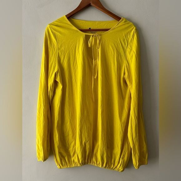 Alpaca Pima cotton yellow blouse size L 245 - Picture 1 of 5